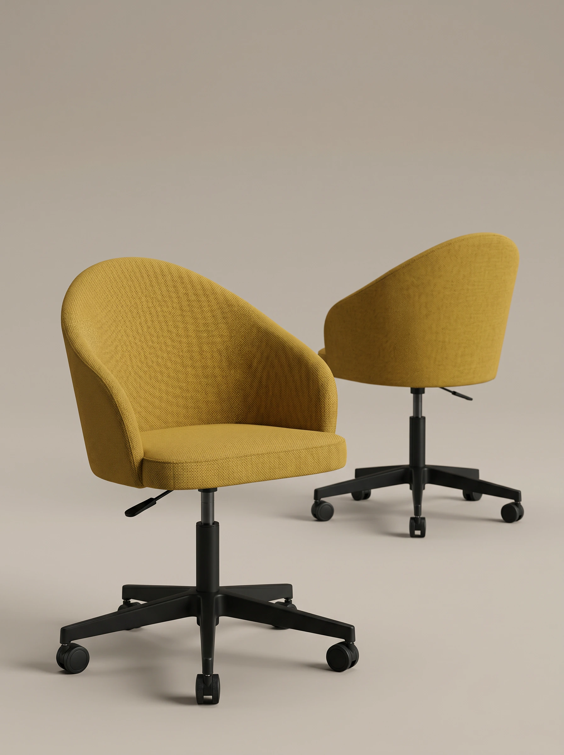 Swivel armchair in Metal
