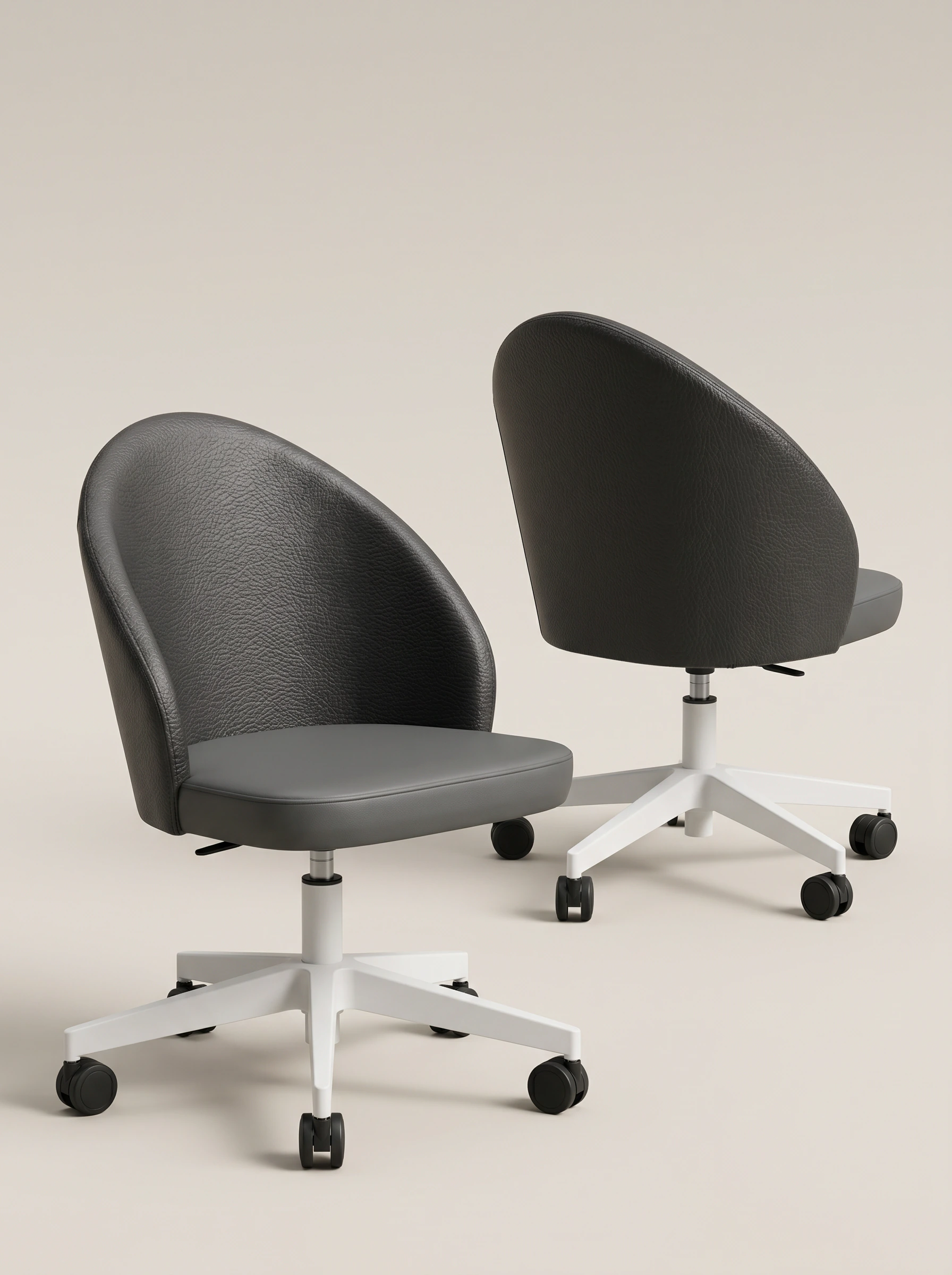Swivel side chair in Metal